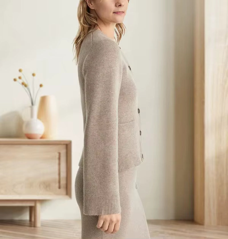 Vynora Elegance Button Sweater